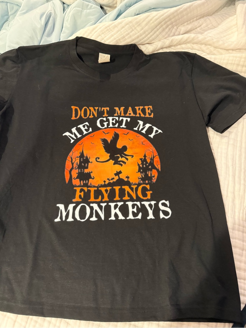 Black Graphic Tee - Don't Make Me Get My Flying Monkeys